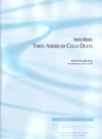 Minsky Three American Cello Duets Sheet Music Songbook