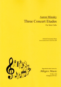Minsky Three Concert Etudes (unaccompanied Cello) Sheet Music Songbook