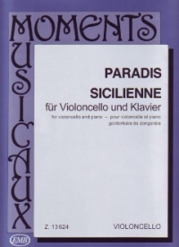 Paradis Sicilienne Cello Sheet Music Songbook