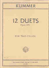 Kummer Duets (12) Op105 Cello Duet Sheet Music Songbook