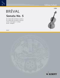 Breval Sonata No 5 G Cello Sheet Music Songbook