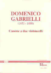 Gabrielli Canon Cello Duet Sheet Music Songbook