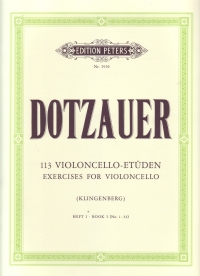 Dotzauer 113 Exercises Vol 1 (1-34) Cello Sheet Music Songbook