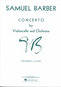 Barber Concerto Op22 Cello & Piano Sheet Music Songbook