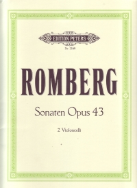 Romberg Sonatas (3) Op43 Cello Duet Sheet Music Songbook