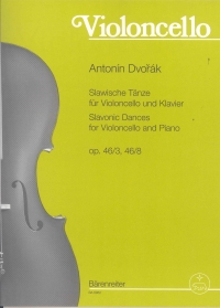 Dvorak Slavonic Dances Op 46 Nos3 & 8 Cello Sheet Music Songbook