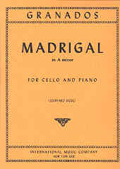 Granados Madrigal Amin Arr Rose Cello Sheet Music Songbook