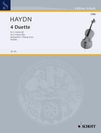 Haydn 4 Duets For Cello Sheet Music Songbook