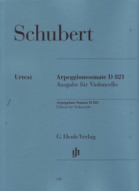 Schubert Arpeggione Sonata Amin D821 Cello Sheet Music Songbook