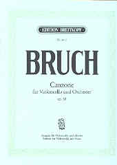 Bruch Canzone Op55 Cello & Piano Sheet Music Songbook