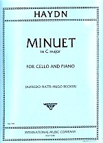 Haydn Minuet (from Hob V1/6) Trans Piatti Cello Sheet Music Songbook