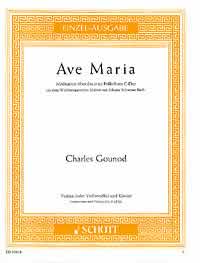 Gounod Ave Maria Cello Sheet Music Songbook
