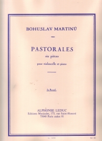 Martinu Pastorales 6 Pieces For Cello Sheet Music Songbook