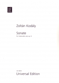 Kodaly Sonata Op8 Solo Cello Sheet Music Songbook