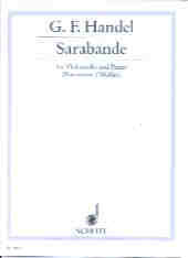Handel Sarabande Burmester/moffat Cello & Piano Sheet Music Songbook