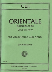 Cui Orientale Kaleidoscope Op50 No 9 Cello Sheet Music Songbook
