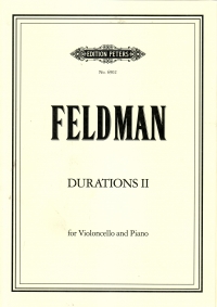 Feldman Durations Ii (1960) Cello & Piano Sheet Music Songbook