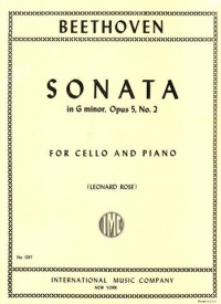 Beethoven Sonata Gmin Op 5 No 2 Rose Cello Sheet Music Songbook