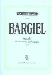 Bargiel Adagio Op38 Cello & Piano Sheet Music Songbook