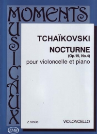 Tchaikovsky Nocturne Op19 No 4 Cello Sheet Music Songbook