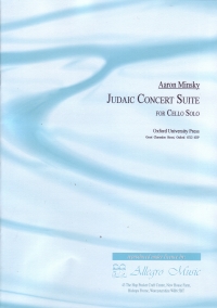 Minsky Judaic Concert Suite Solo Cello Sheet Music Songbook