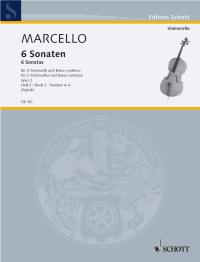Marcello 6 Sonaten Op2/4-6 Cello (bassoon) Duet Sheet Music Songbook