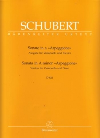 Schubert Sonata Arpeggione Amin Vc & Piano Urtext Sheet Music Songbook