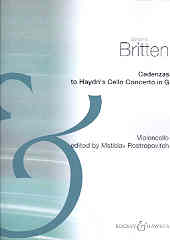 Britten Cadenzas Haydn Cello Concerto Cmaj Cello Sheet Music Songbook