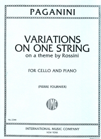 Paganini Variations On Rossini Cello & Piano Sheet Music Songbook
