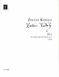 Kodaly Duo Op7 Violin & Cello Duet Sheet Music Songbook