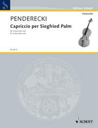 Penderecki Capriccio Pre Siegfried Palm Cello Sheet Music Songbook