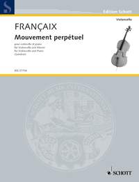 Francaix Mouvement Perpetuel Cello & Piano Sheet Music Songbook