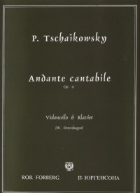 Tchaikovsky Andante Cantabile Op11 Cello Sheet Music Songbook