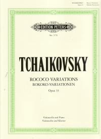 Tchaikovsky Rococo Variations Op33 Vlc & Piano Sheet Music Songbook