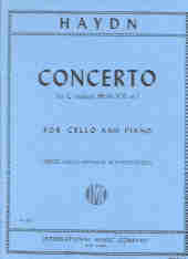 Haydn Cello Concerto Hvii/1 In C For Cello & Piano Sheet Music Songbook