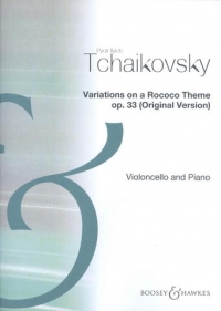 Tchaikovsky Rococo Variations Op33 Vlc&pf Orig Ver Sheet Music Songbook