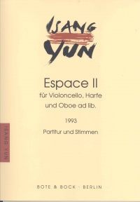 Yun Espace Ii (1993) Cello Sheet Music Songbook