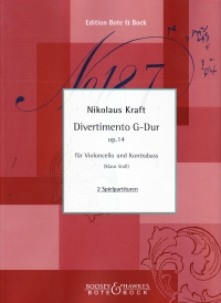Kraft Divertimentio In G Op14 Sheet Music Songbook