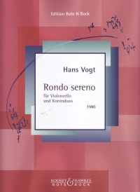 Vogt Rondo Sereno (1980) Cello & Double Bass Sheet Music Songbook