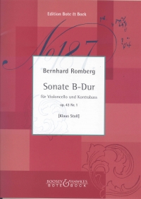 Romberg Sonata In B Flat Op43/1 Cello Sheet Music Songbook