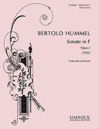 Hummel Sonata F Cello & Piano Sheet Music Songbook