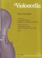 Schubert Sonata Amin Arpeggione D821 Cello Sheet Music Songbook