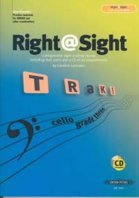 Right @ Sight Cello Grade 3 Book & Cd Sheet Music Songbook