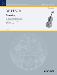 De Fesch Sonata No 2 C Maj Cello & Piano Sheet Music Songbook