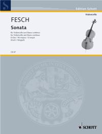 Fesch Sonata No 1 D Op1 Cello & Piano Sheet Music Songbook