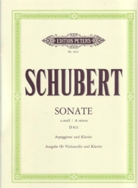 Schubert Sonata D821 (arpeggione) Cello & Piano Sheet Music Songbook