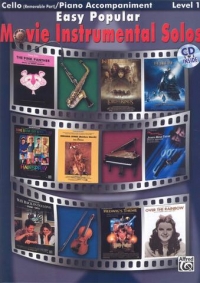 Easy Popular Movie Instrumental Solos Cello&pf +cd Sheet Music Songbook