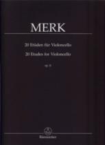 Merk Etudes (20) For Violoncello Op11 Cello Solo Sheet Music Songbook
