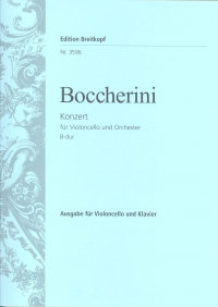 Boccherini Cello Concerto Bbmaj Cello & Piano Sheet Music Songbook