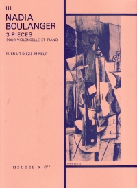 Boulanger 3 Pieces No 3 C#min Cello & Piano Sheet Music Songbook